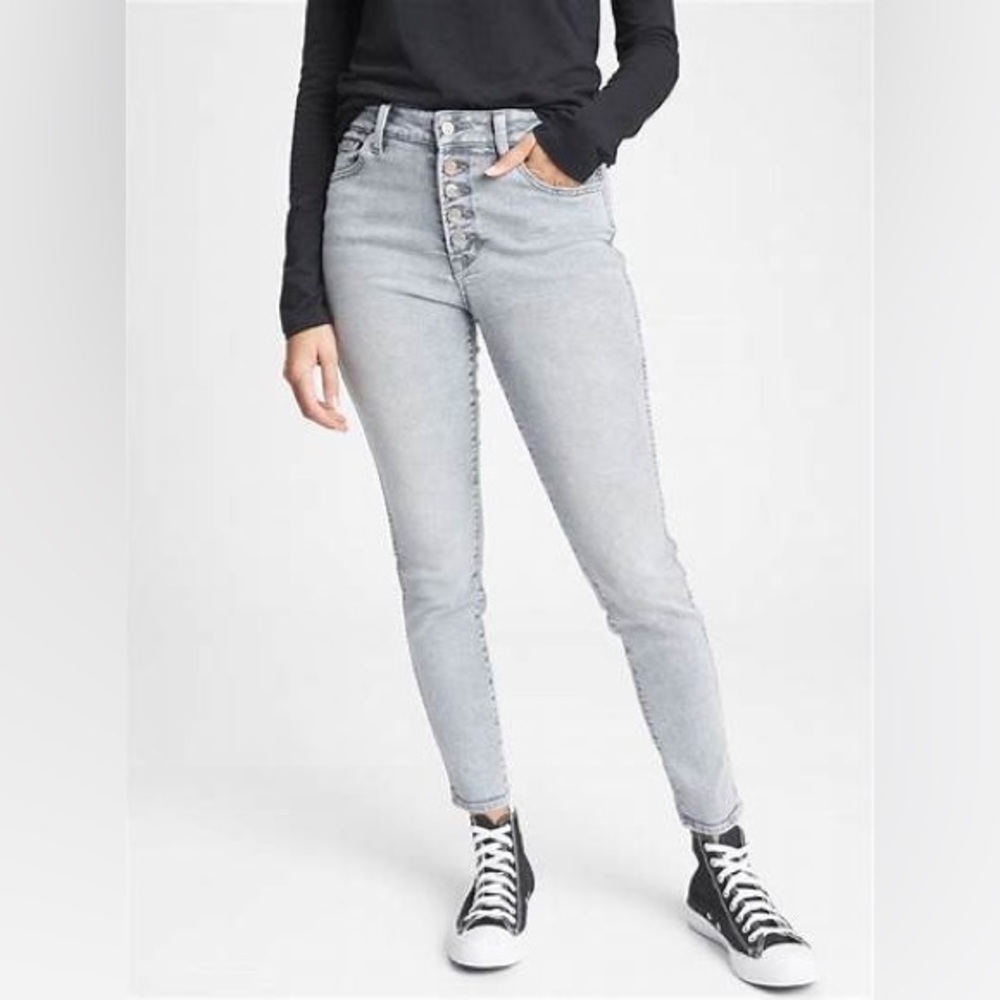 Gap Button-fly denim leggings